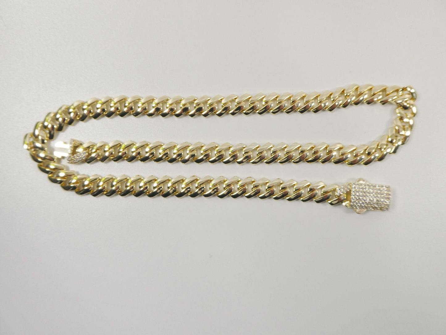 9mm 14k yellow gold filled Monaco bracelet / necklace fancy box lock