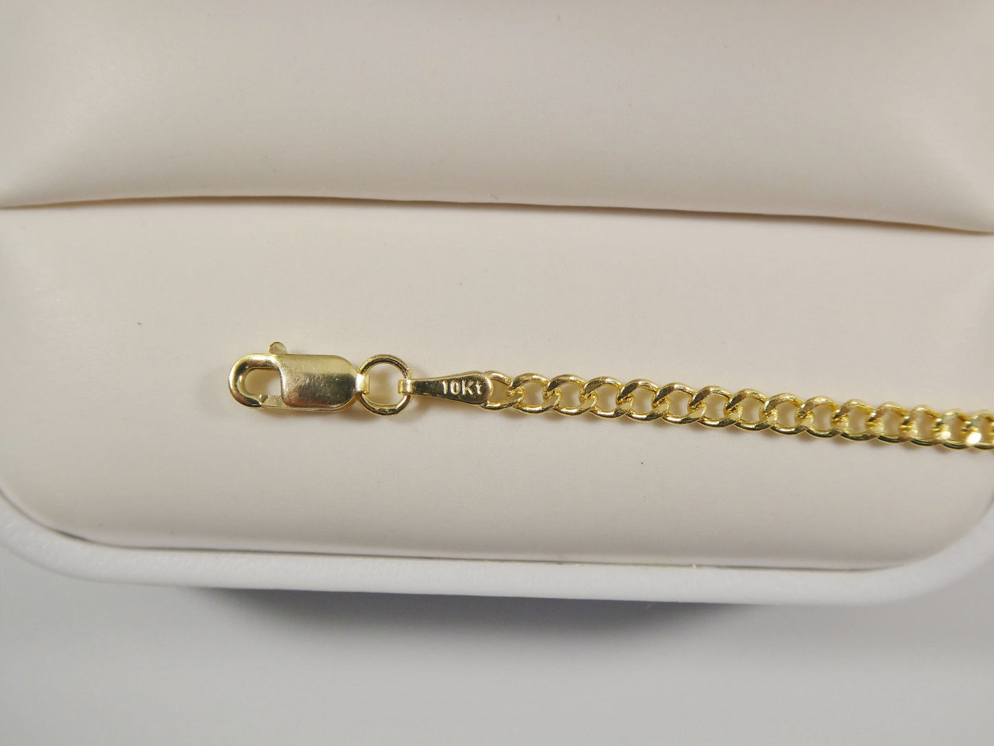 real 10k solid yellow gold 5.5 inch curb style baby bracelet