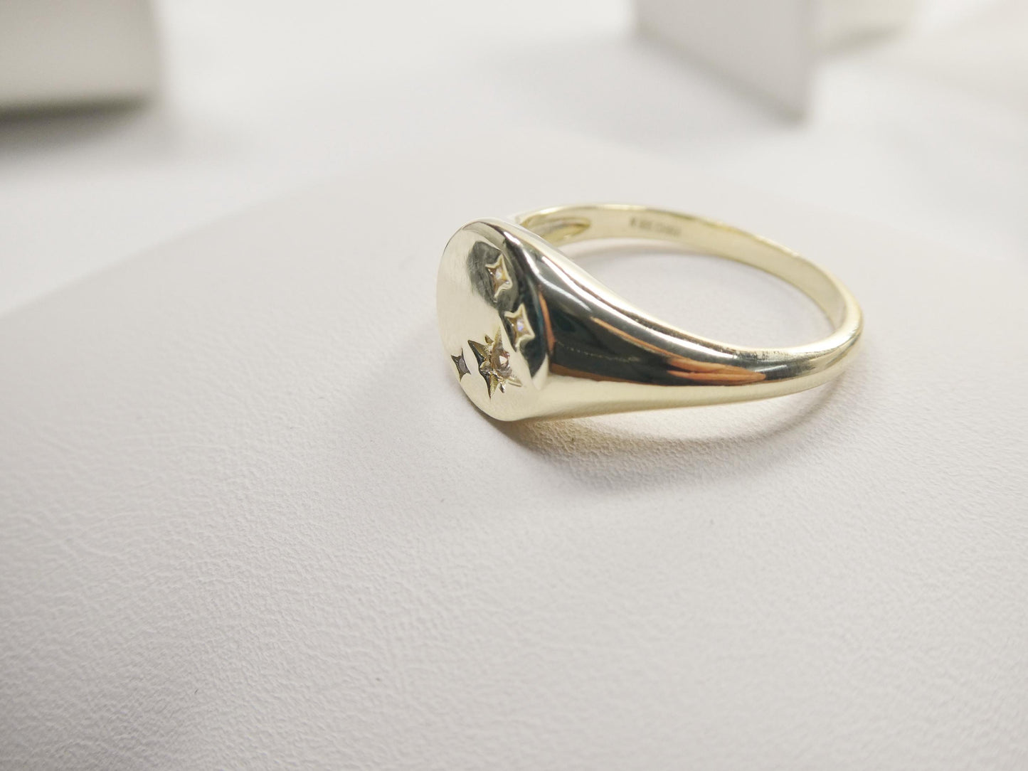 real 925 sterling silver over 14 yellow gold ring