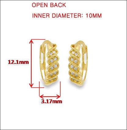 Real 10k Solid Yellow Gold Designer Earrings
