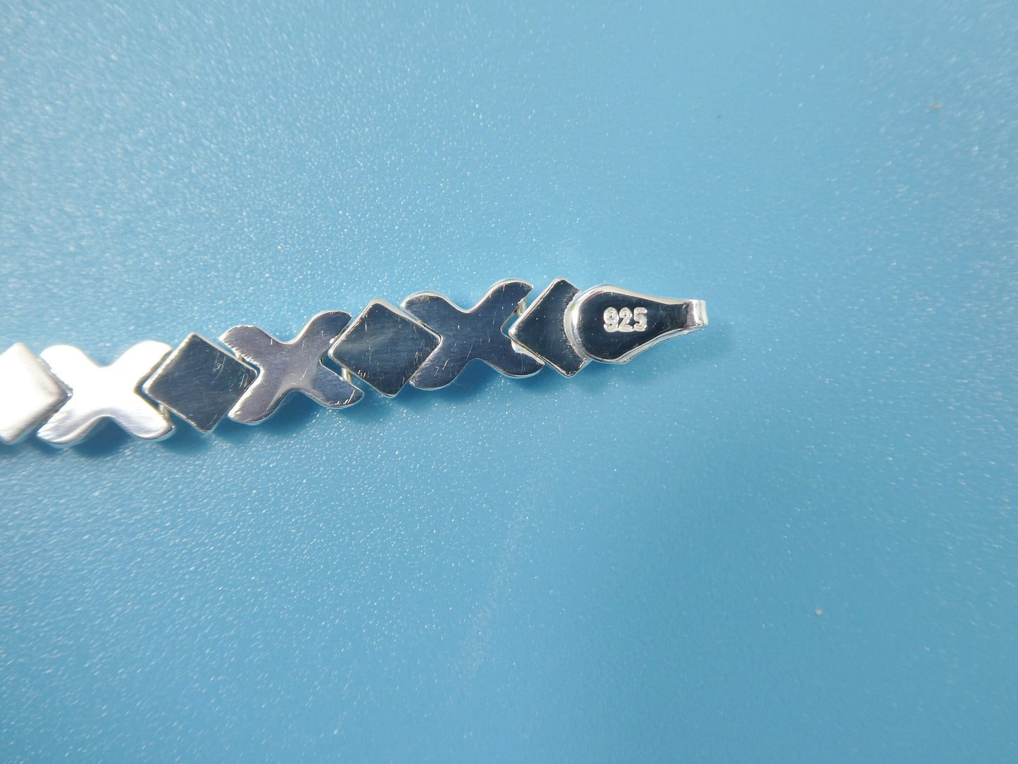 real 925 sterling silver 6 inch xoxo baby ID bracelet