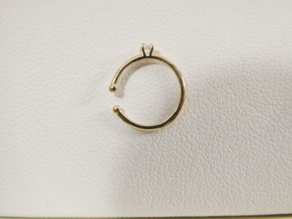 14k Real Solid Yellow Gold Cartilage Nose Ring Body Ring Piercing