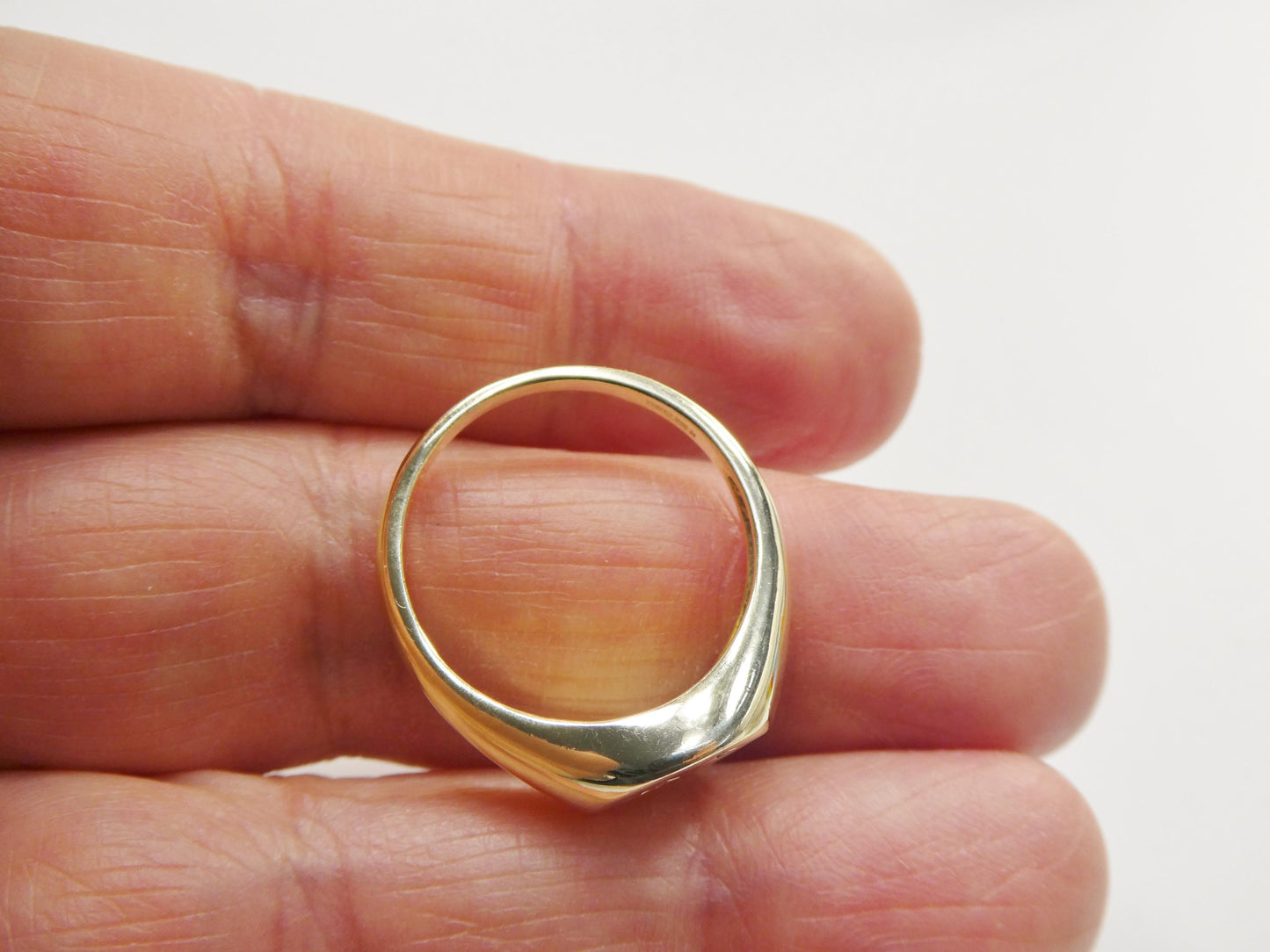 real 925 sterling silver over 14 yellow gold ring