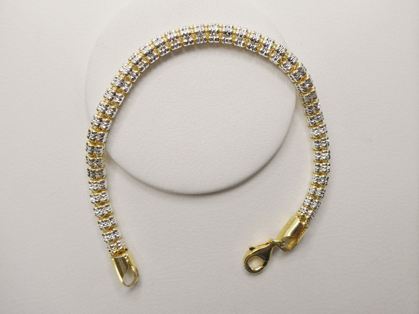 real 925 sterling silver 5 line diamond cut ice link chain necklace