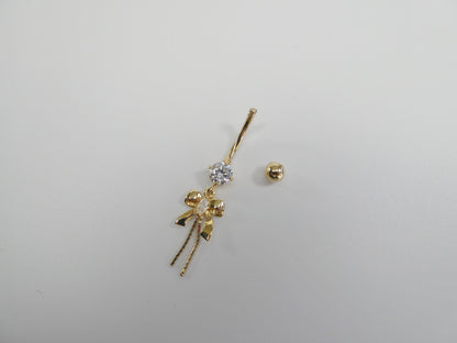 14k Real Solid Yellow Gold Bely Ring