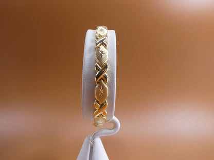 XOXO Stampato Bracelet: 14k Gold Over Sterling Silver