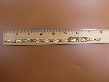 XOXO Stampato Bracelet: 14k Gold Over Sterling Silver