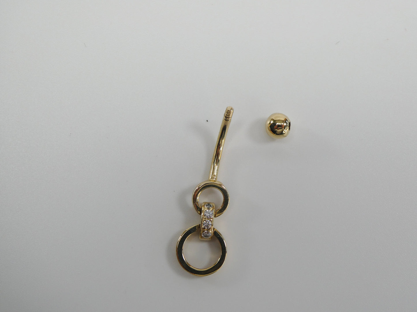 10k real solid yellow gold belly ring