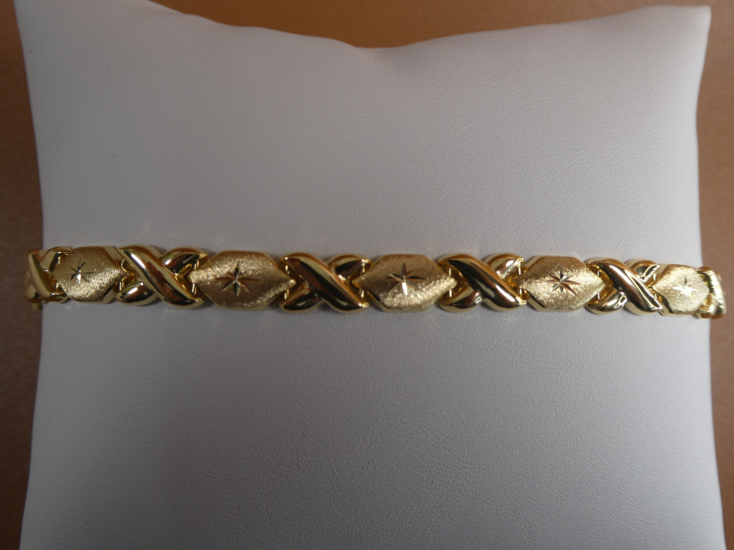 XOXO Stampato Bracelet: 14k Gold Over Sterling Silver