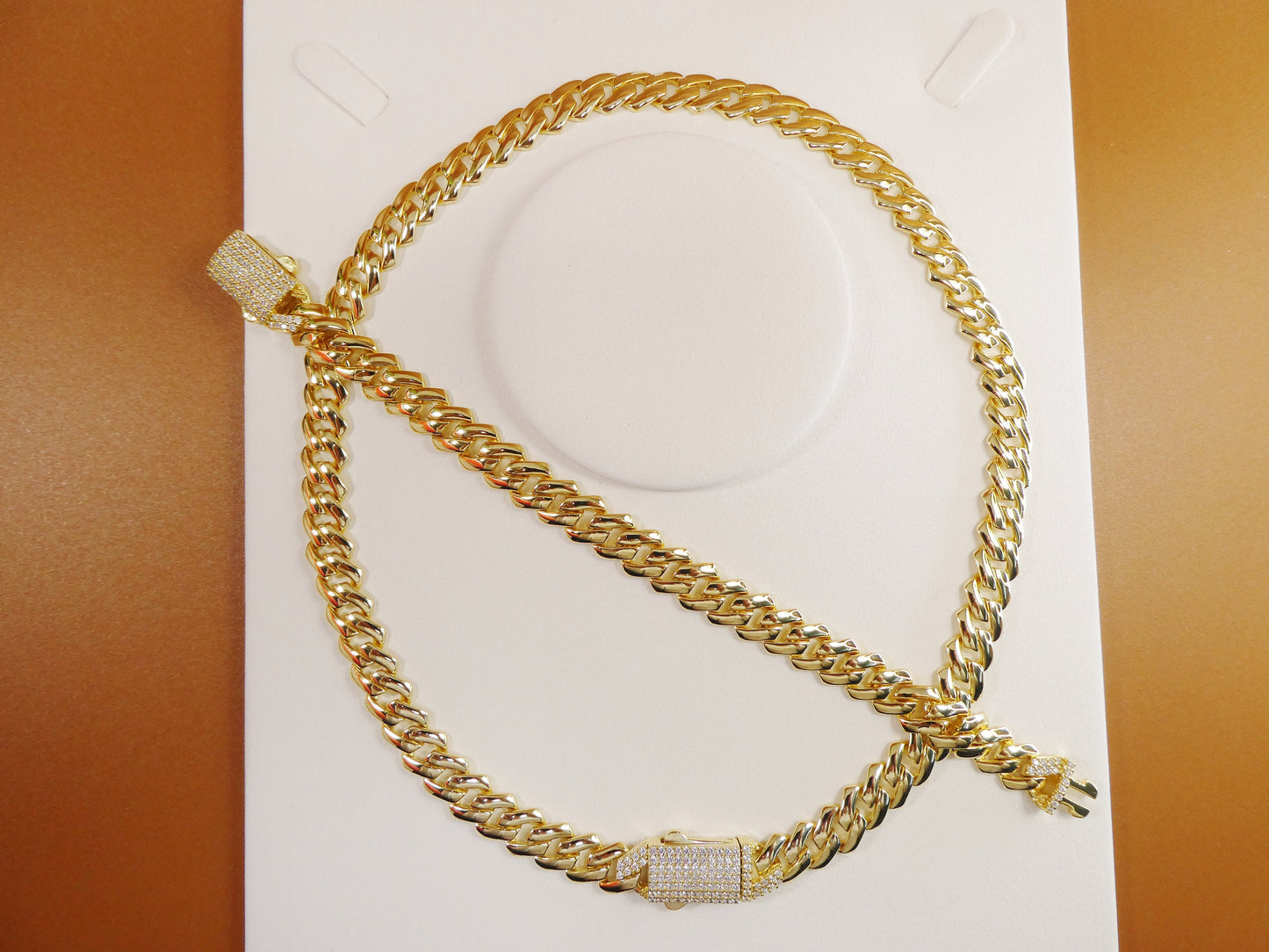 14k Yellow Gold Tone Monaco Sterling Silver Necklace Bracelet Set