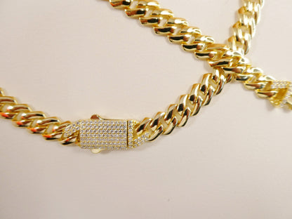 14k Yellow Gold Tone Monaco Sterling Silver Necklace Bracelet Set