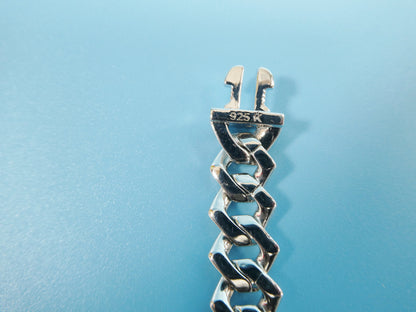 14k White Gold Tone Monaco Bracelet - Sterling Silver 8 inch