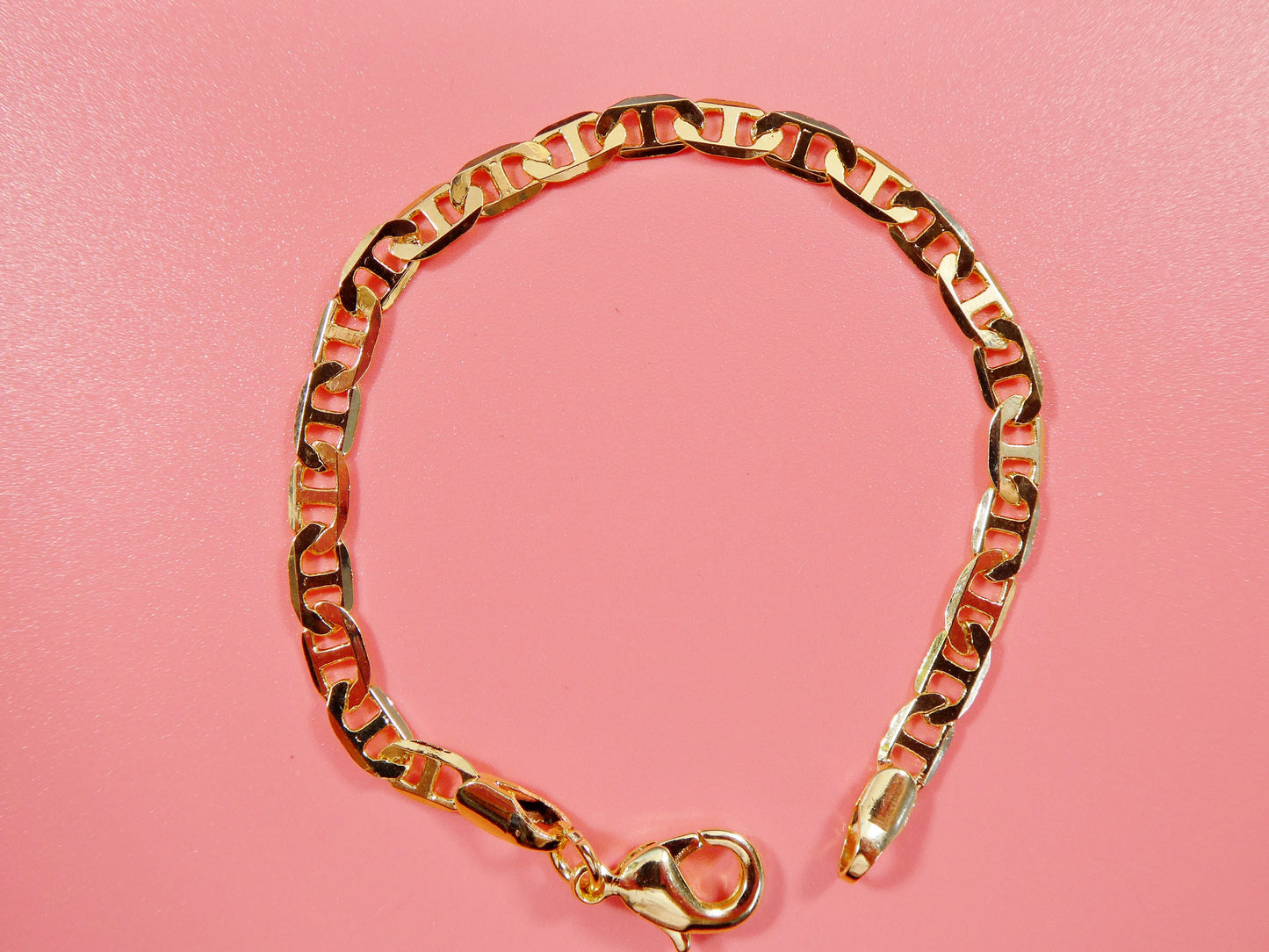 5.5 inch 18k gold filled mariner style baby bracelet