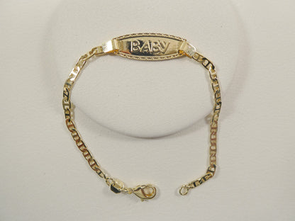 6 inch 18k Gold Filled Baby Bracelet Mariner Style