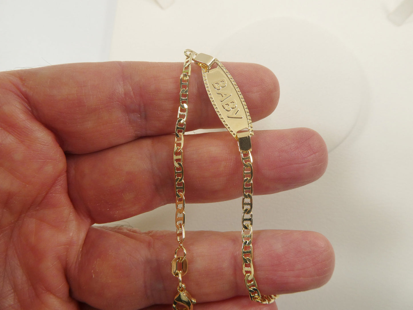 6 inch 18k Gold Filled Baby Bracelet Mariner Style