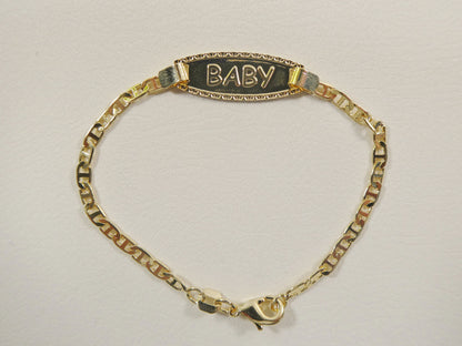 6 inch 18k Gold Filled Baby Bracelet Mariner Style