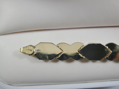 10k Solid Yellow Gold XOXO Bracelet (7 or 8 inch)