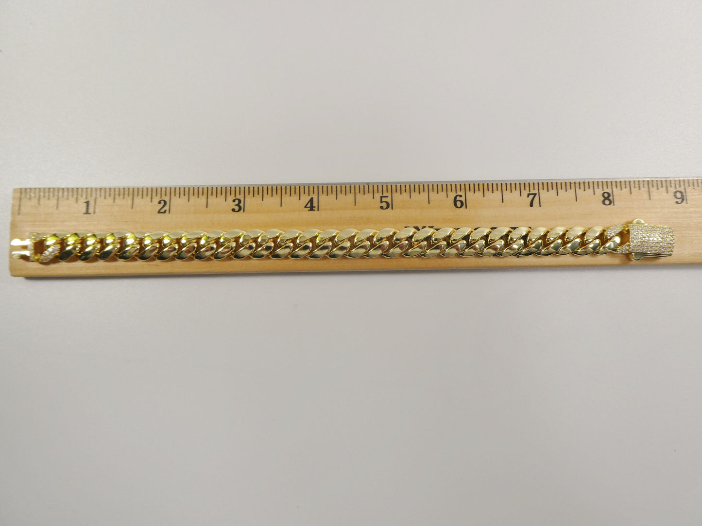 18k gold filled Monaco 10mm bracelet 7" 8" length