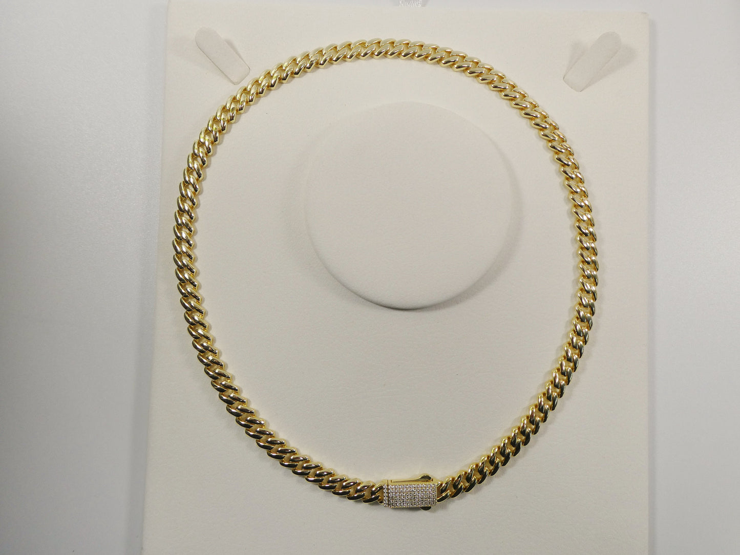 real 925 sterling silver 7mm solid Monaco style 14k yellow gold color finish