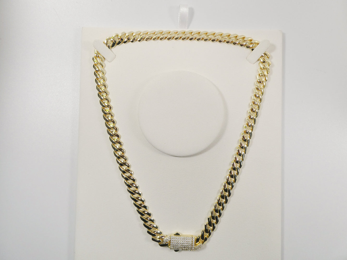 9mm 14k yellow gold filled Monaco bracelet / necklace fancy box lock