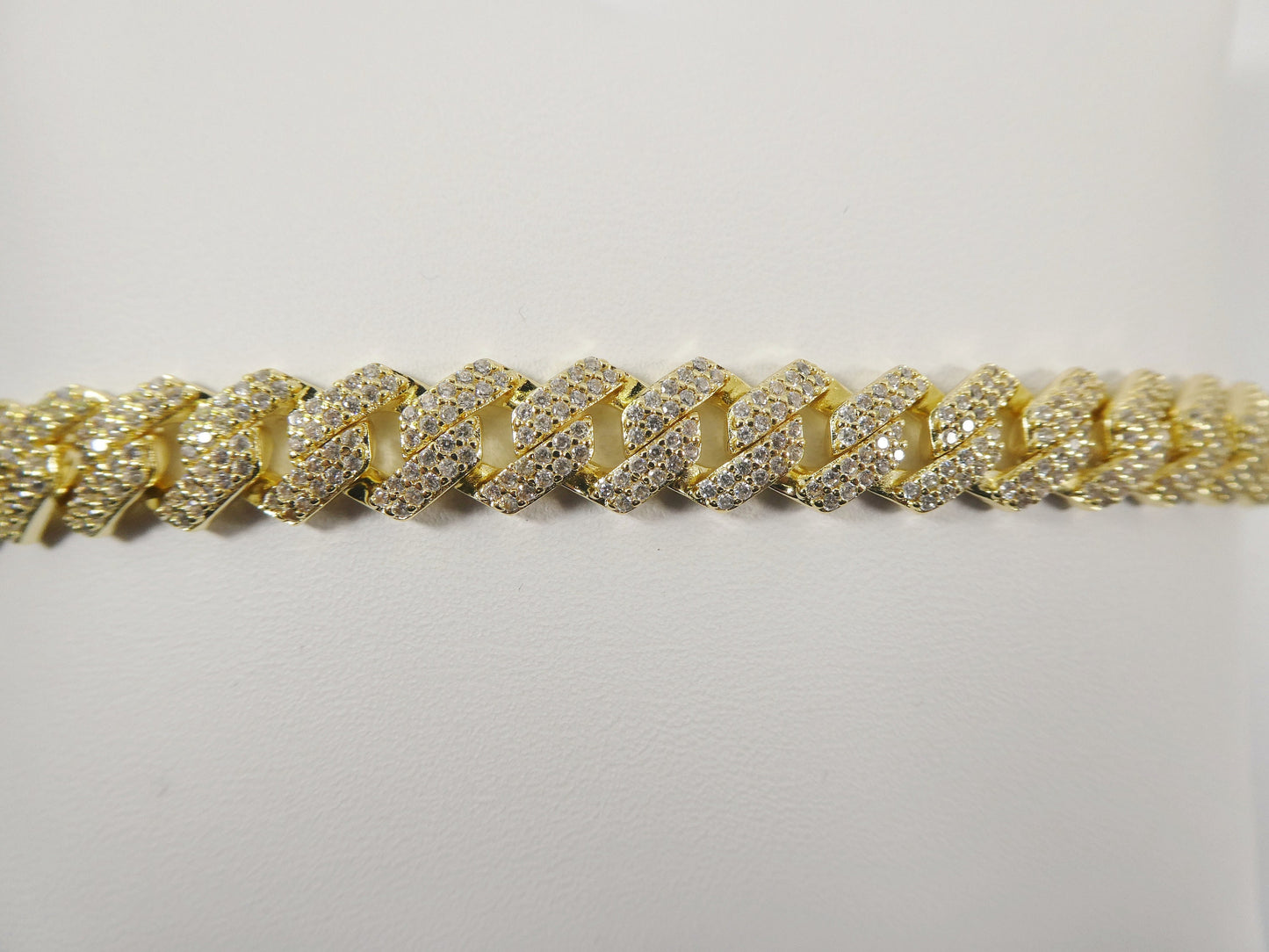 9mm 18k yellow gold filled Monaco bracelet box lock clasp