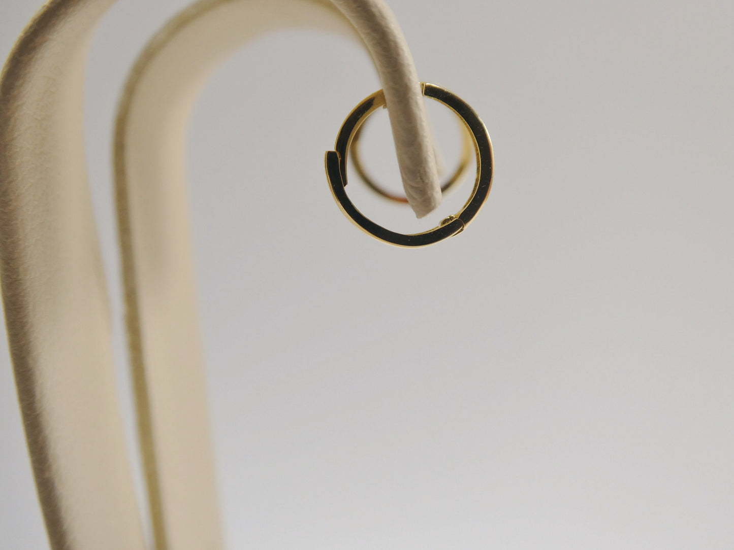 Real 10k Solid Yellow Gold Tiny Simple 9mm Hoop Huggie Earrings