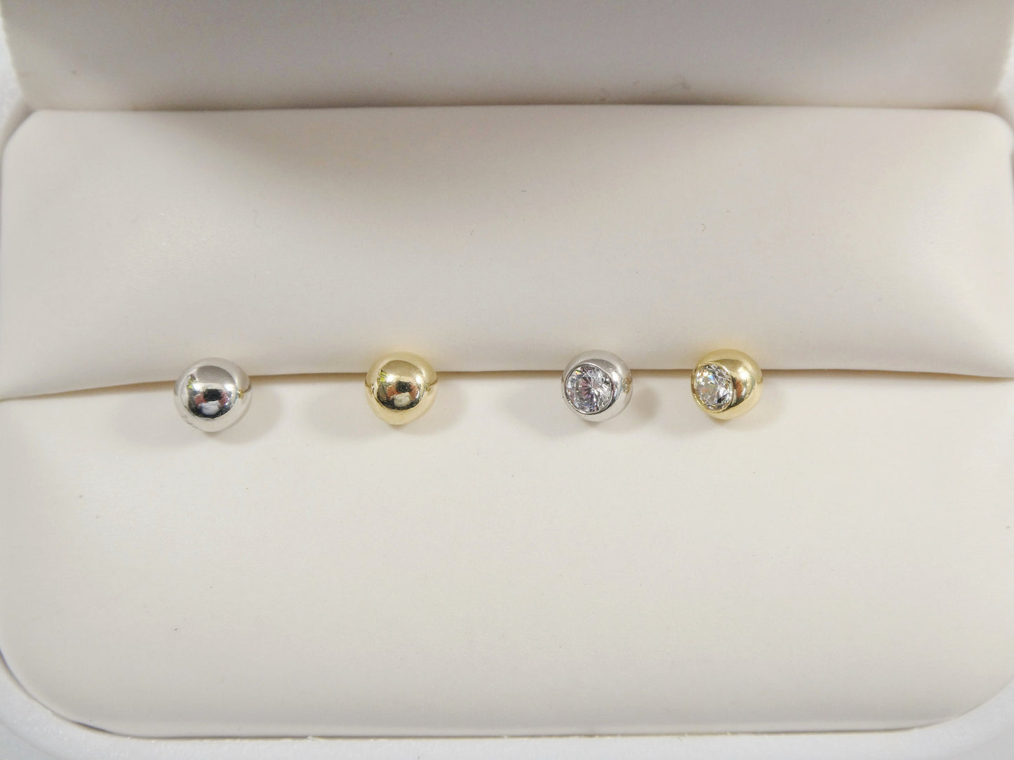 real 14k solid yellow gold top screw replacement belly ring