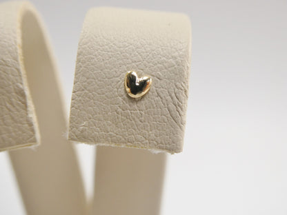 14k Real Solid Yellow Gold Heart Long Post Nose Ring