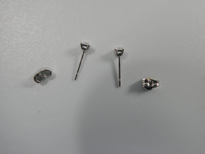 10k Real Solid Yellow Gold Push Post Pair 2MM Square Nose Earrings