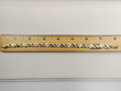 10k Solid Yellow Gold XOXO Bracelet - Hugs and Kisses