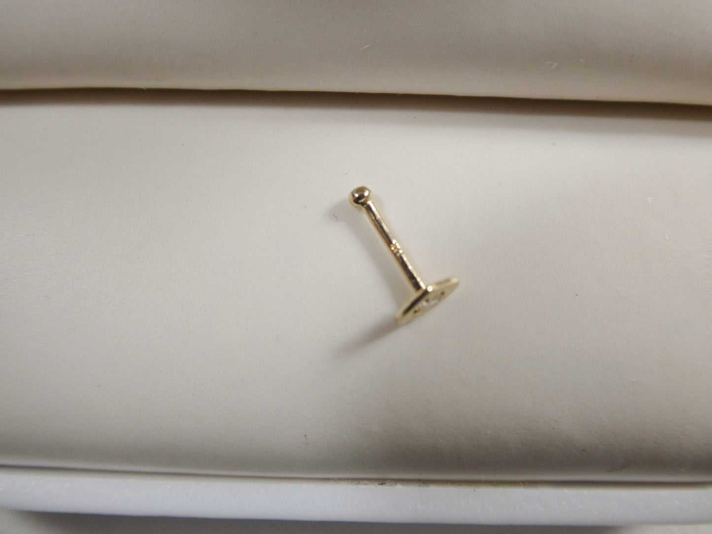 14k real solid yellow gold heart nose ring