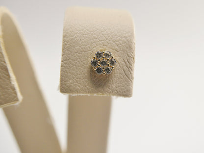 14k Real Solid Yellow Gold Flower Stud Nose Rings
