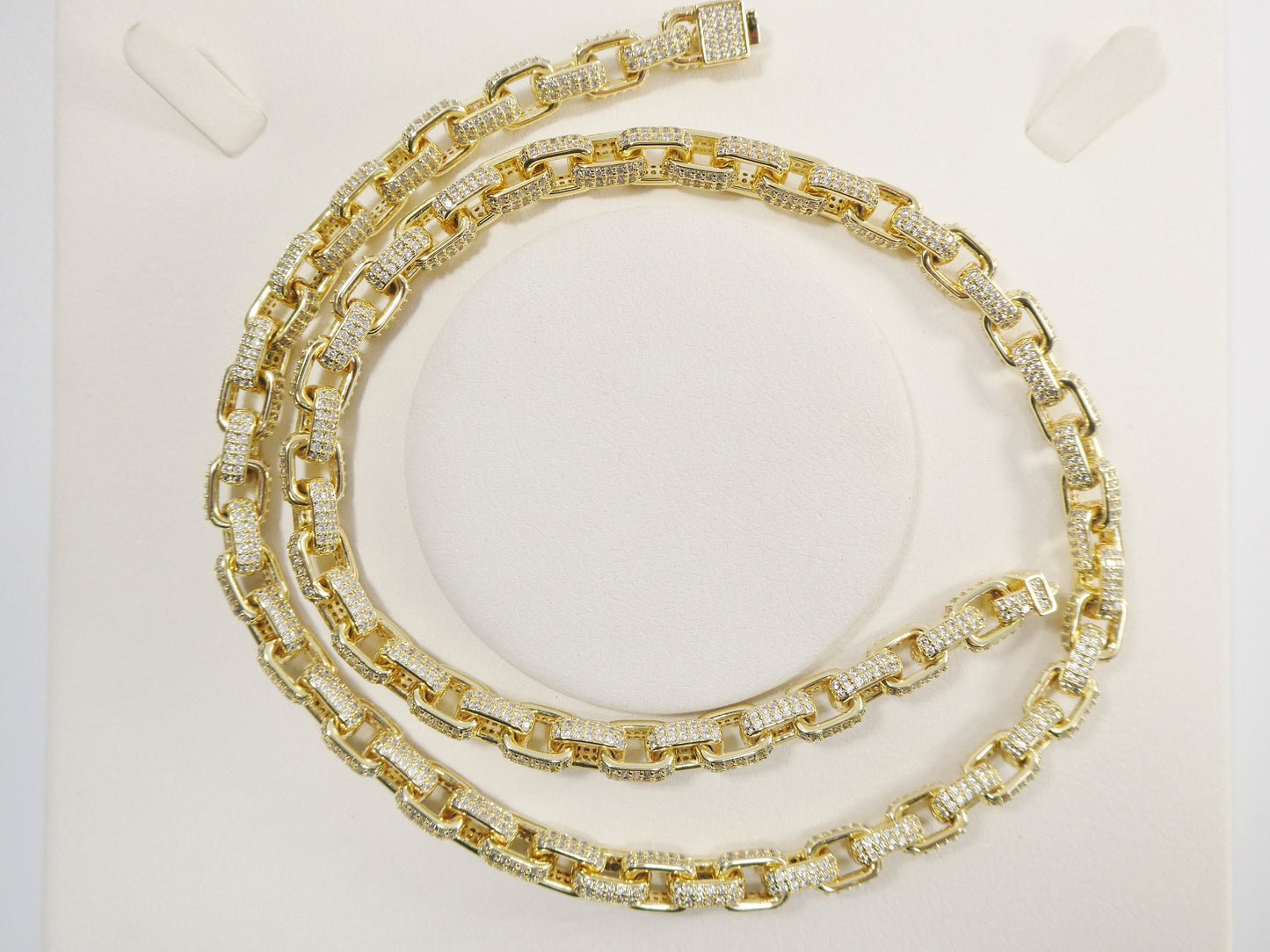 14k gold filled barrel link necklace 7.4mm  20"24" length