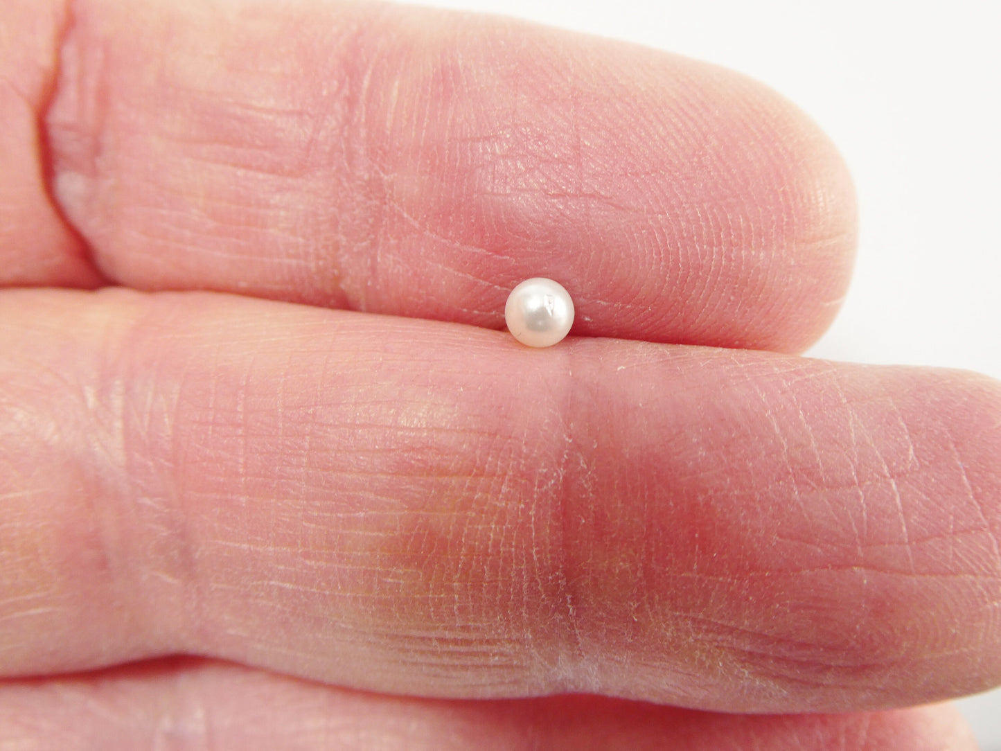 14k real solid yellow gold pearl nose ring