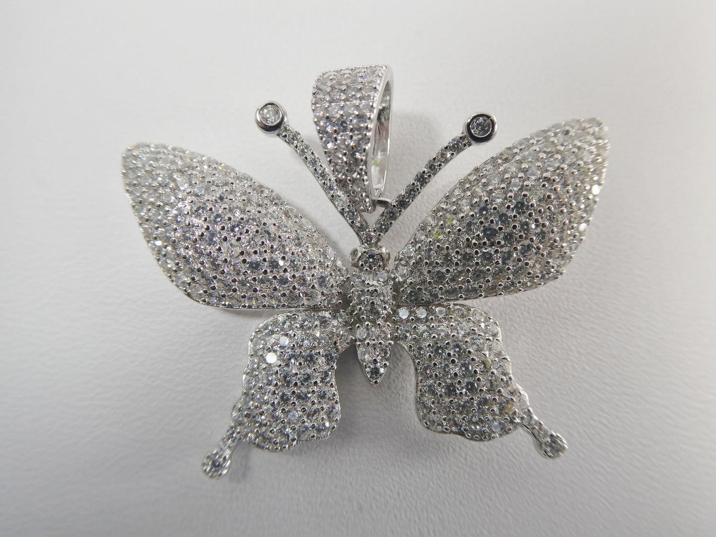 real solid 925 sterling silver large butterfly pendent