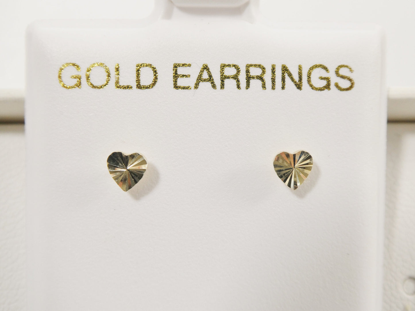 Real 10k Solid Yellow Gold TINY SMALL Heart Push Post Stud Earrings
