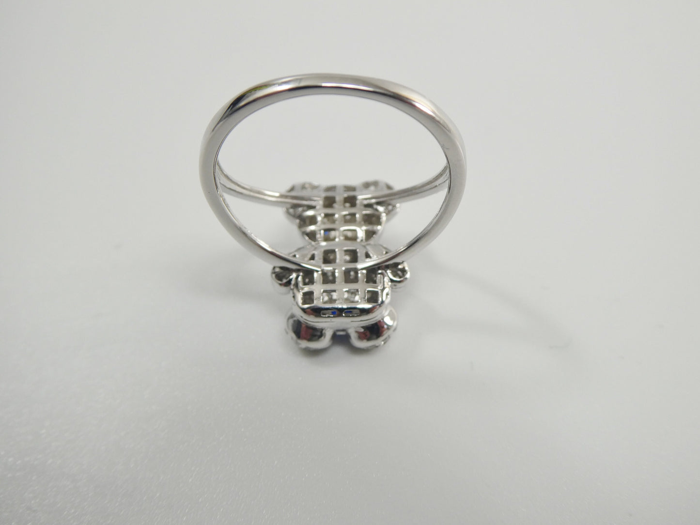 real solid 925 sterling silver teddy bear ring