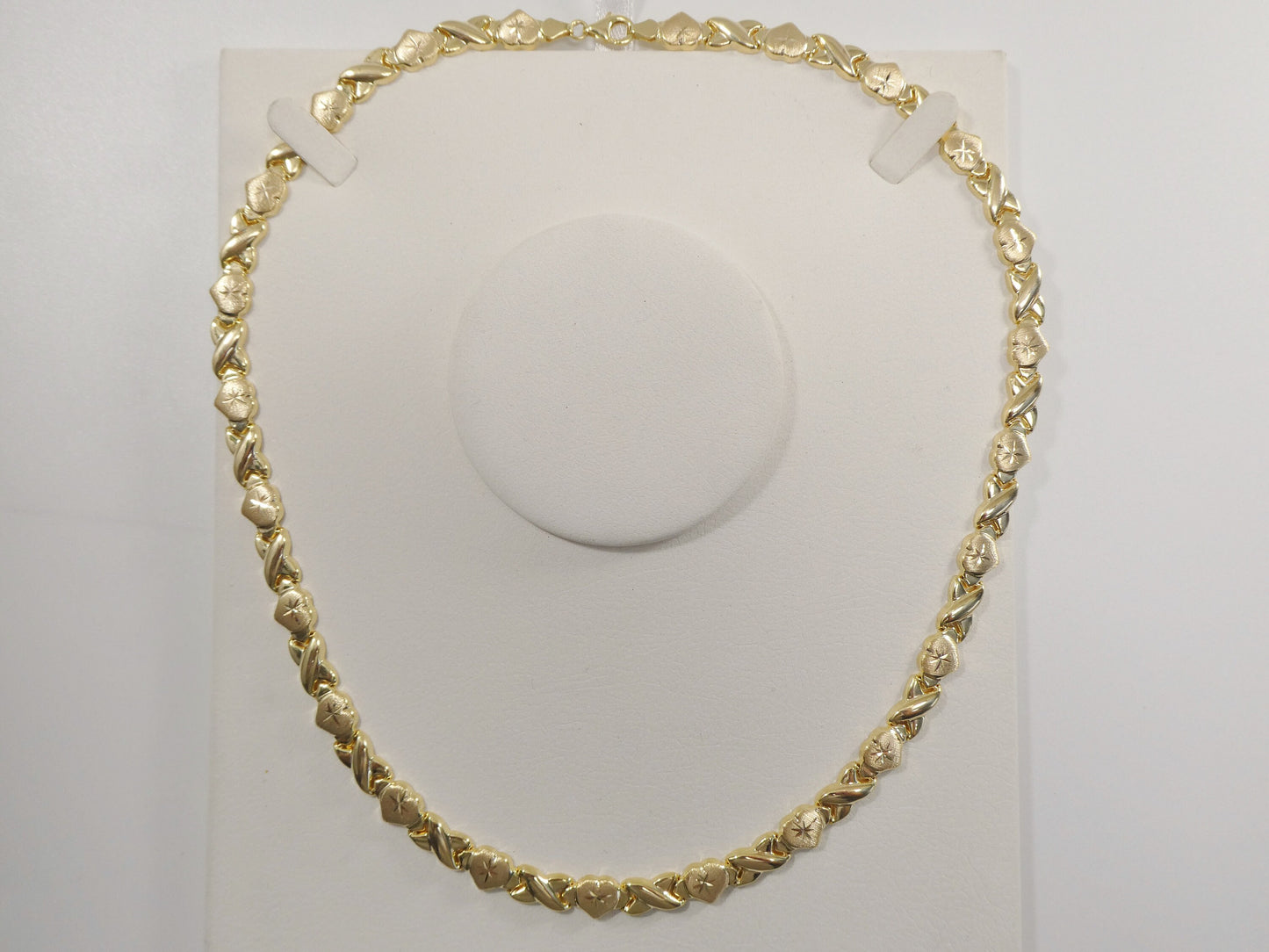 real 925 sterling silver xo heart hugs and kisses necklace 14k yellow gold finish