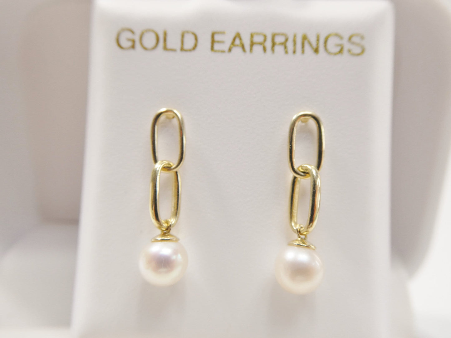 real 10k solid yellow gold freshwater cultured pearl stud earring dainty