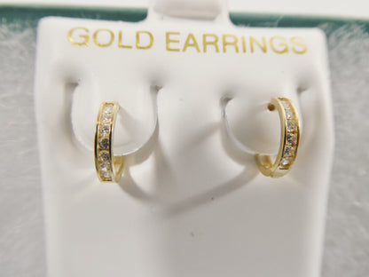 Real 10k Solid Yellow Gold Earrings/Cartilage Daith Tiny Hoop Huggie Rarring