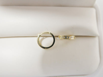 Real 10k Solid Yellow Gold Earrings/Cartilage Daith Tiny Hoop Huggie Rarring