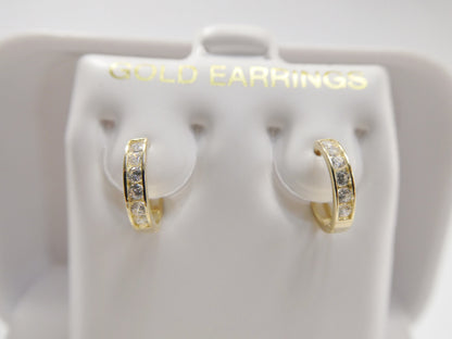 Real 10k Solid Yellow Gold Earring 8MM/Cartilage Daith Tiny Hoop Huggie Earrings