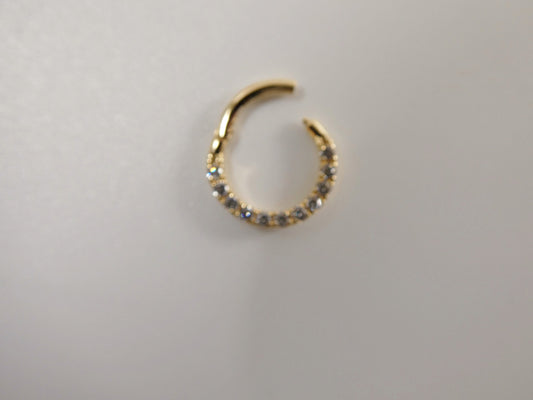 14k Real Solid Yellow Gold Cartilage Daith Septum Body Ring Piercing