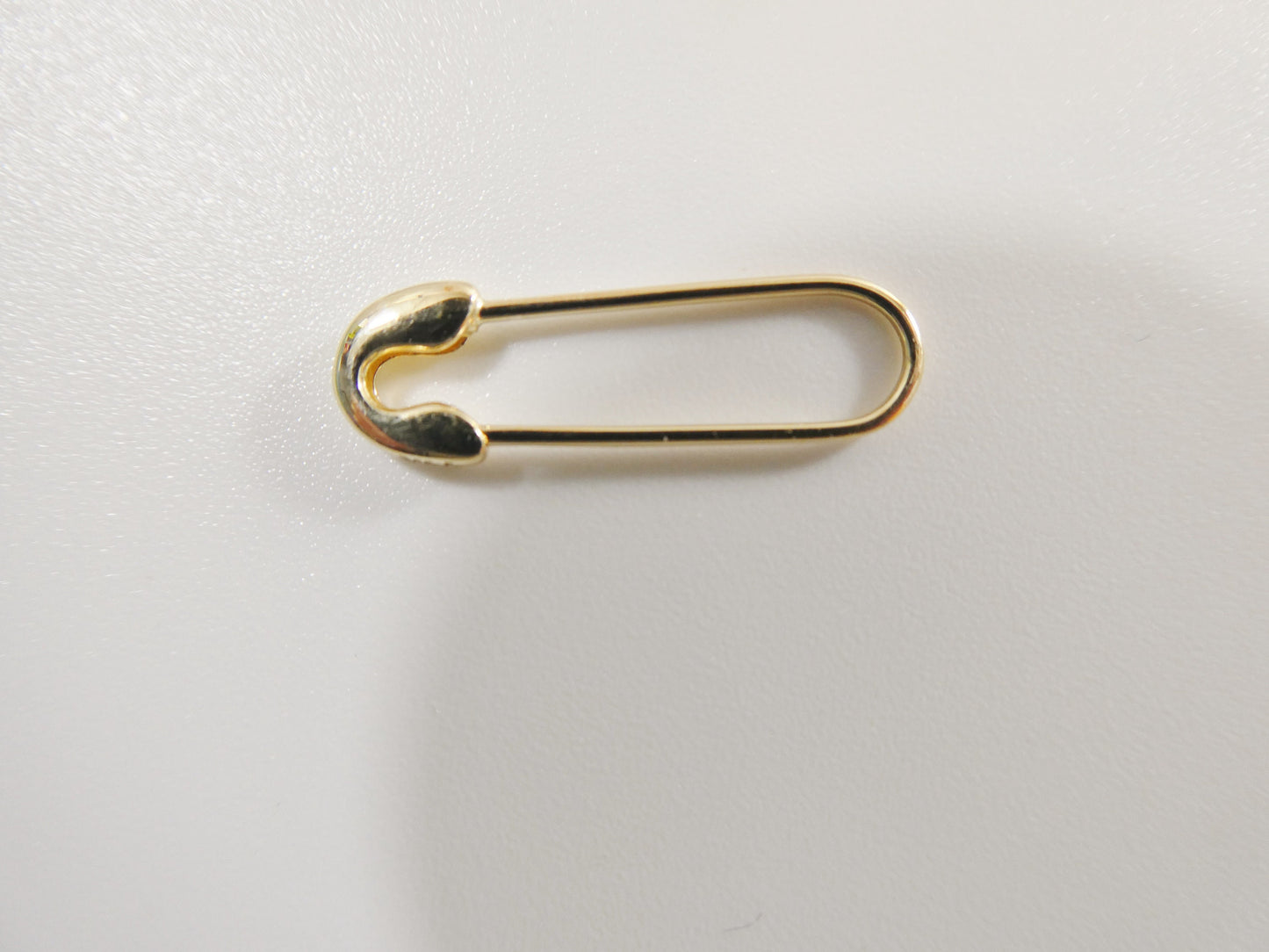 14k real solid yellow gold plain polish pin brooch