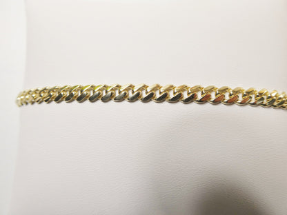 Real 10k Solid Yellow Gold 5mm Monaco 7/8 Inch Bracelet