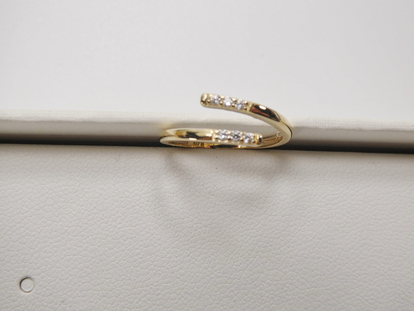 10k solid yellow gold women girl bypass ring