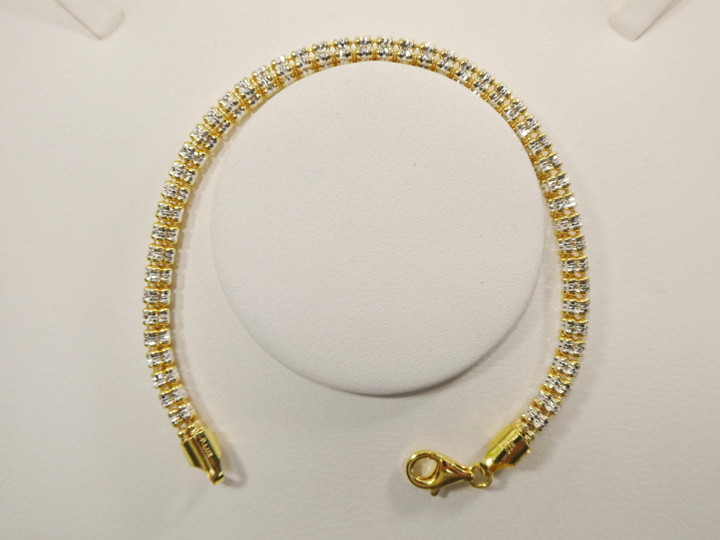 Real 925 Sterling Silver 5 Line Diamond Cut Ice Link Anklet Bracelet