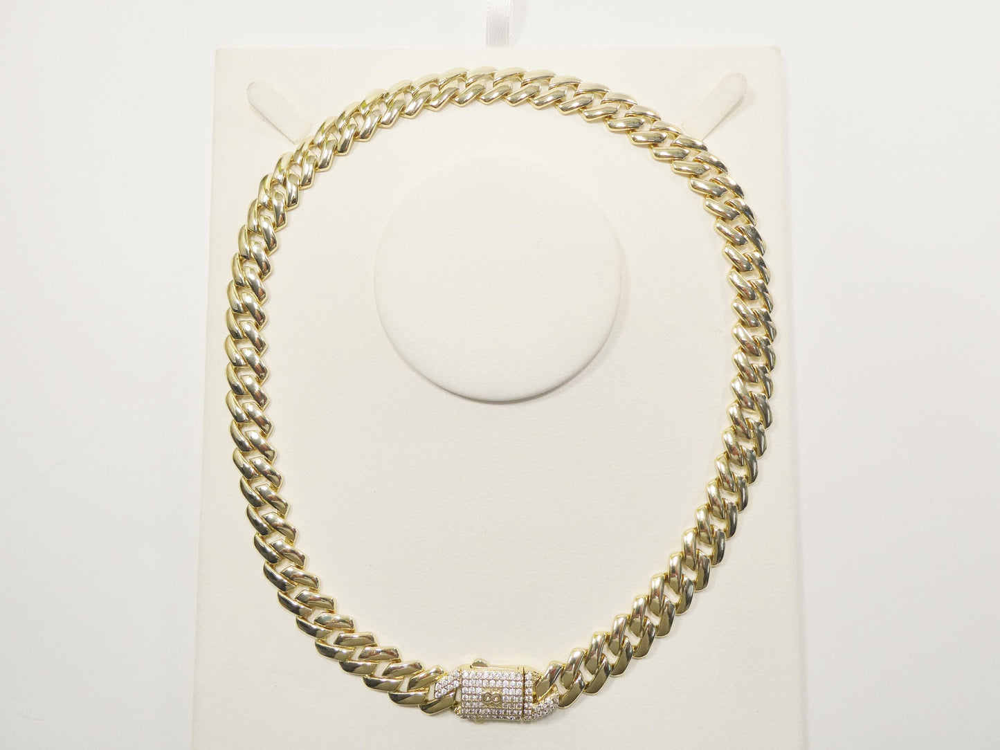 14k gold filled 12mm Monaco Cuban necklace set