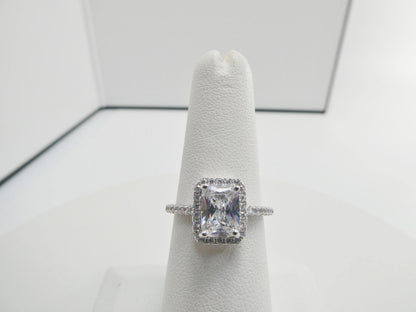 Real 925 Sterling Silver Solitaire Engagement Ladies Ring