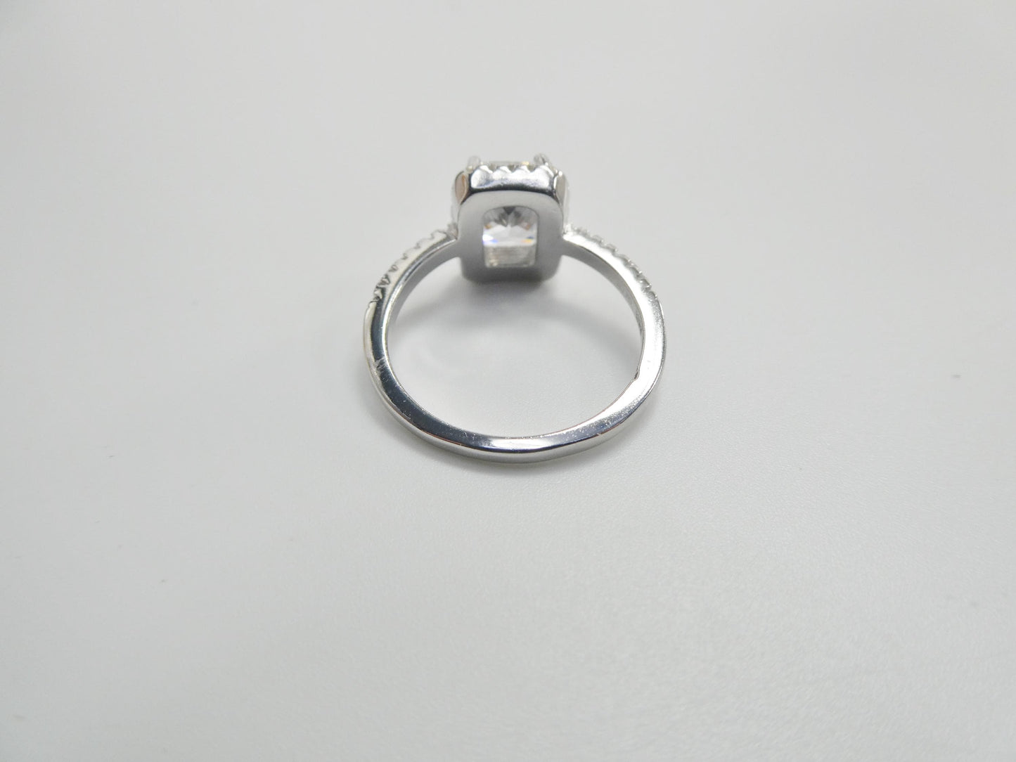 Real 925 Sterling Silver Solitaire Engagement Ladies Ring